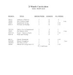 6 Month Curriculum Listing